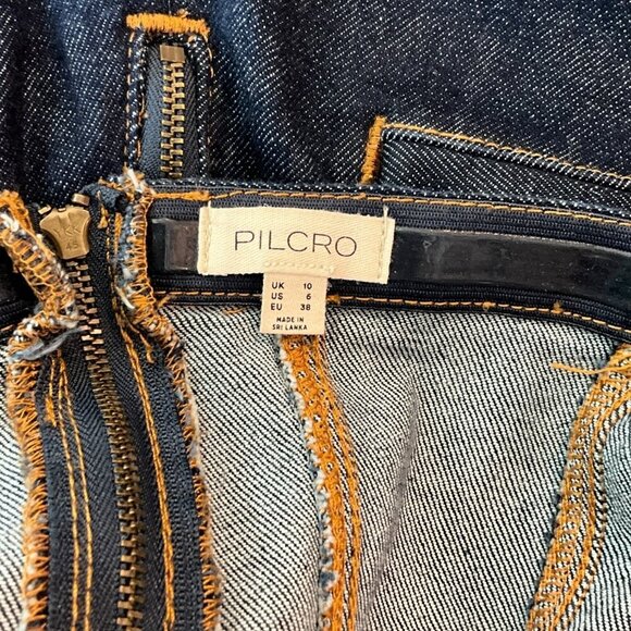 NWT Anthropologie Pilcro Strapless Denim Corset Jumpsuit Indigo Blue US Size 6 - Picture 8 of 10